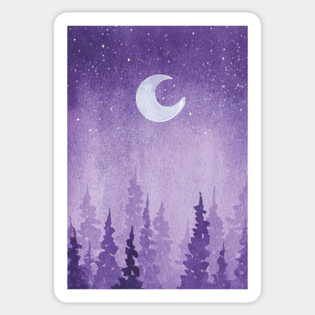 Watercolor forest Sticker by RosanneCreates